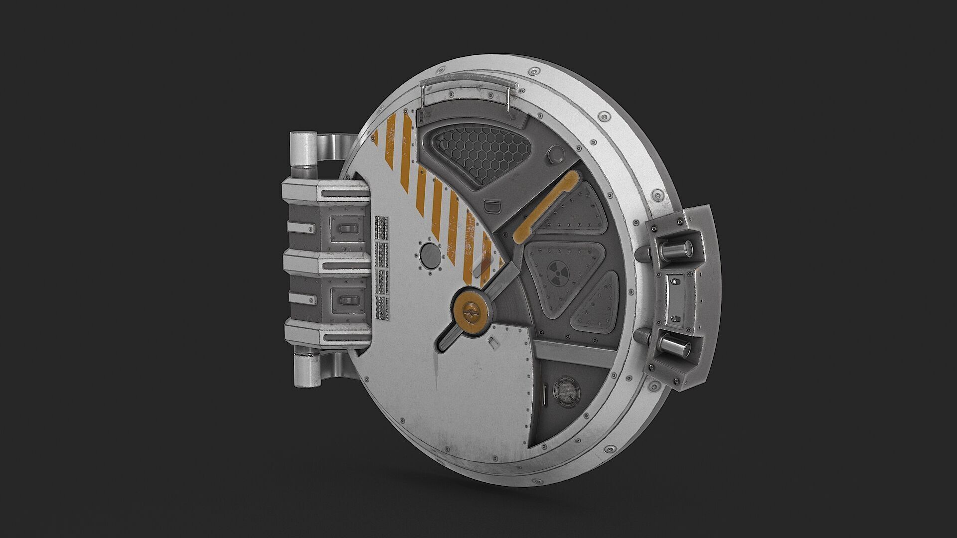 SciFi Bunker Door v5 Low-poly 3D model_21