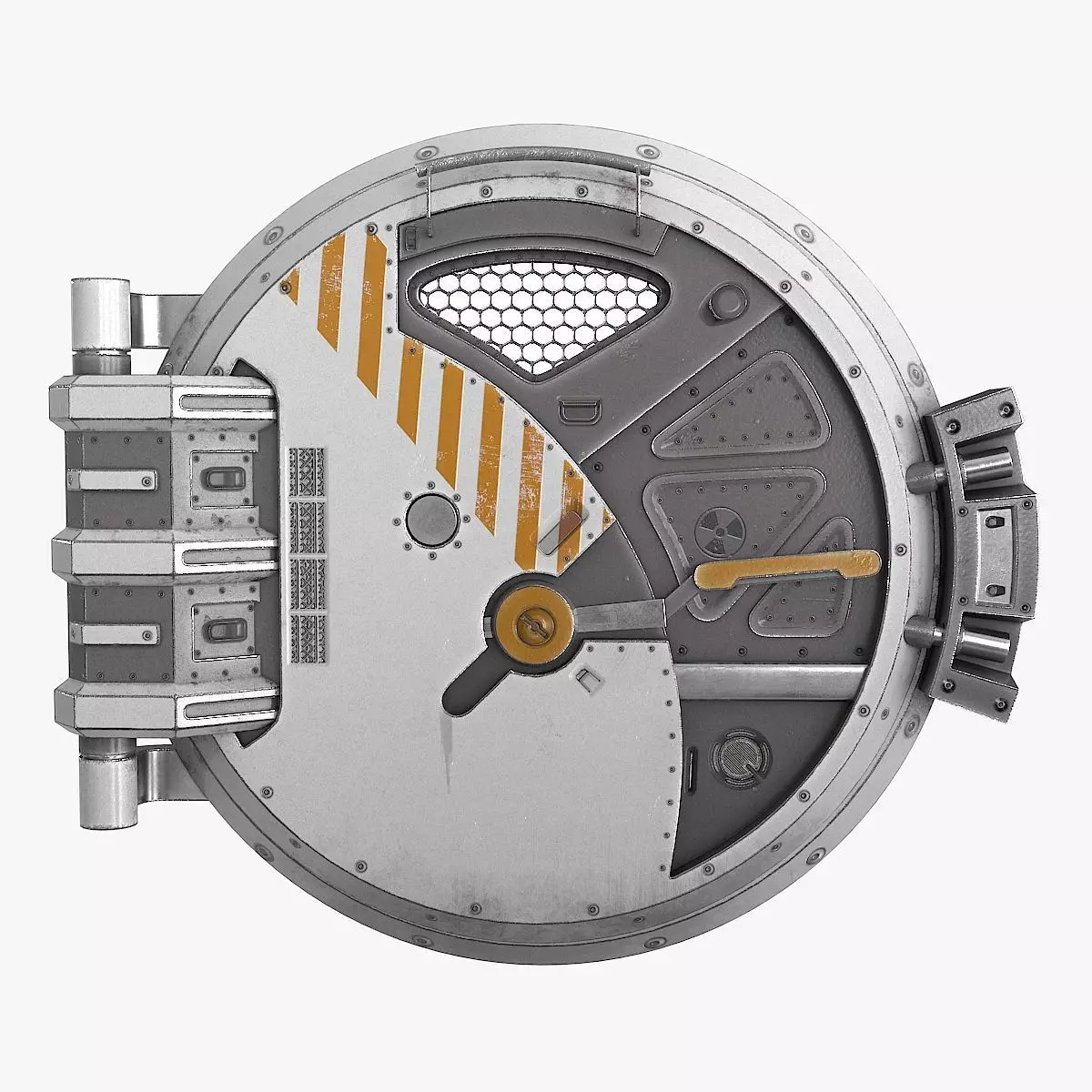 SciFi Bunker Door v5 Low-poly 3D model_0