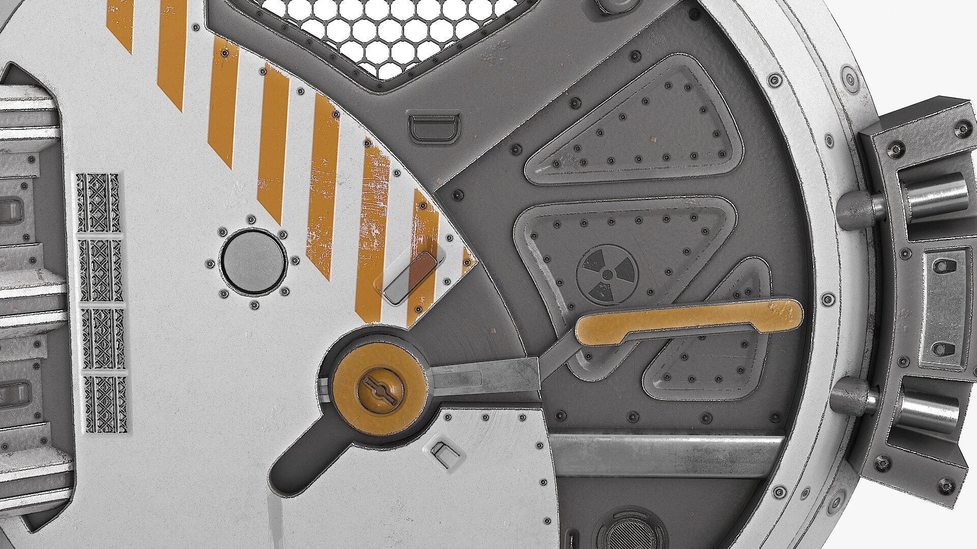 SciFi Bunker Door v5 Low-poly 3D model_6