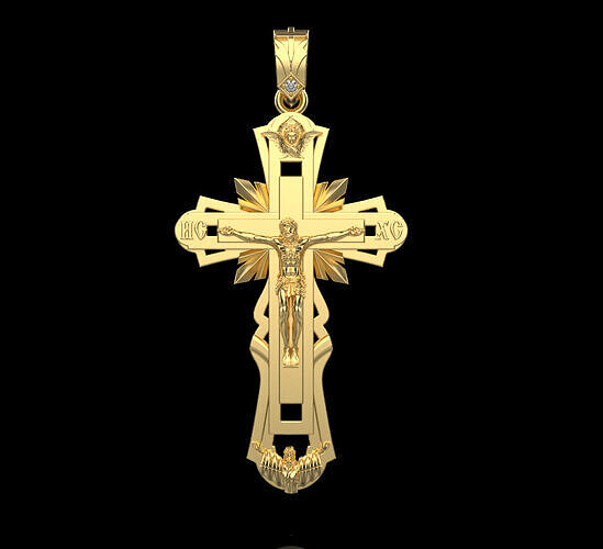 Jesus Cross Pendant 9902 3D print model
