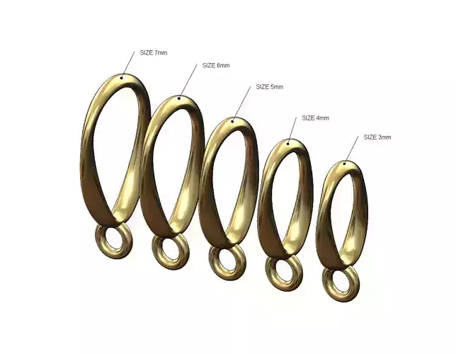 Oval section simple twisted bail with loop