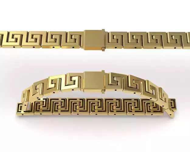Greek Pattern Watch Bracelet