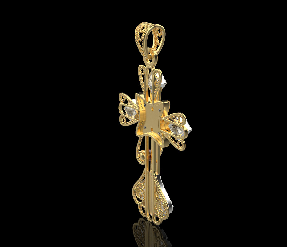 Cross Pendant 8957 3D print model_2