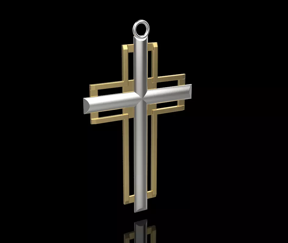 Cross Pendant 8512 3D print model_0