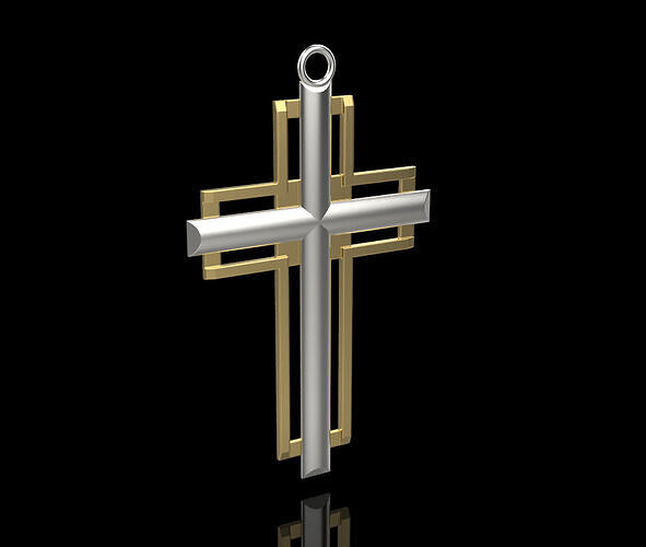 Cross Pendant 8512 3D print model