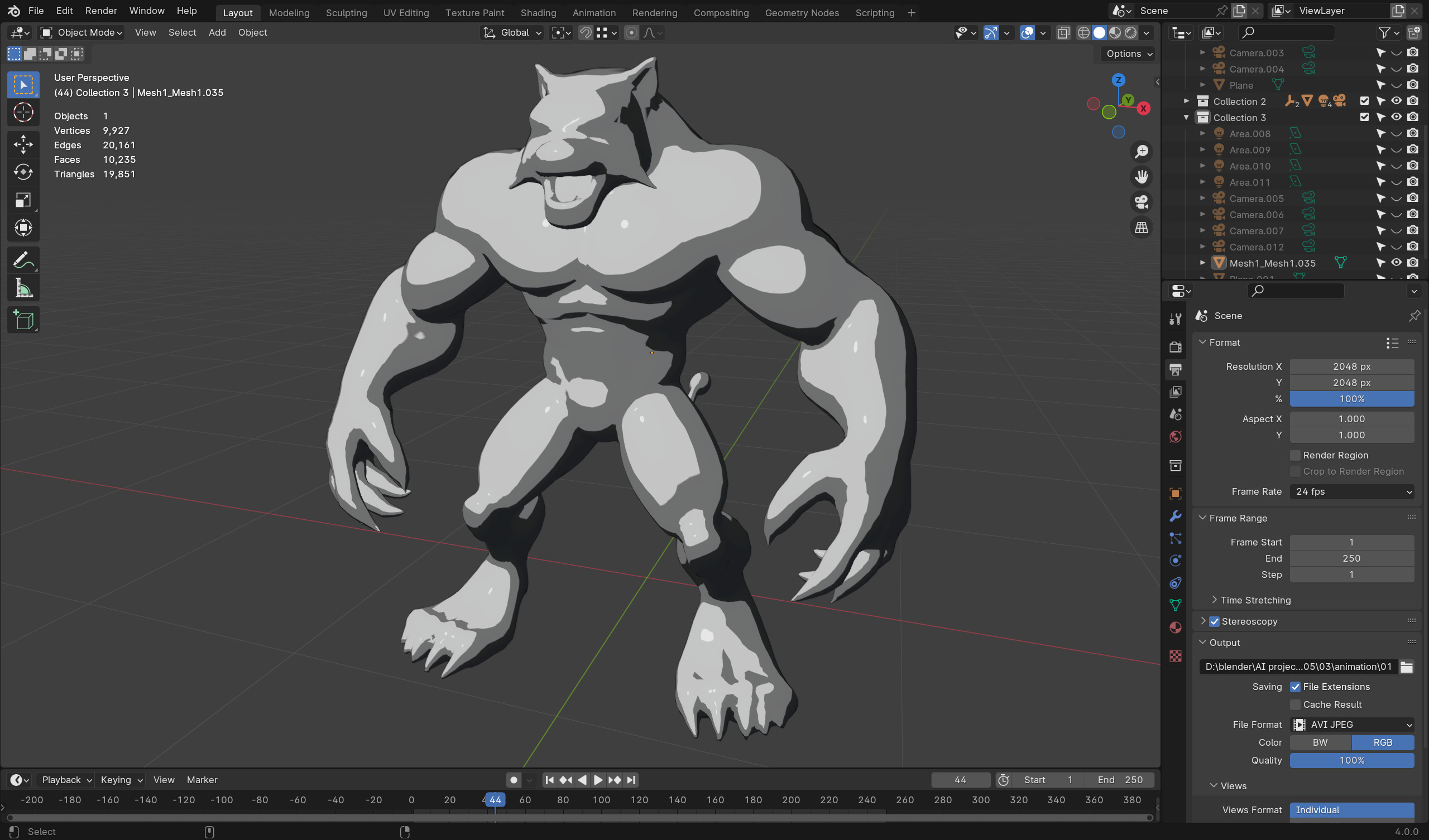 Anthropomorphic Rig-Ready Tiger - Low Poly Game Asset Low-poly 3D model_9