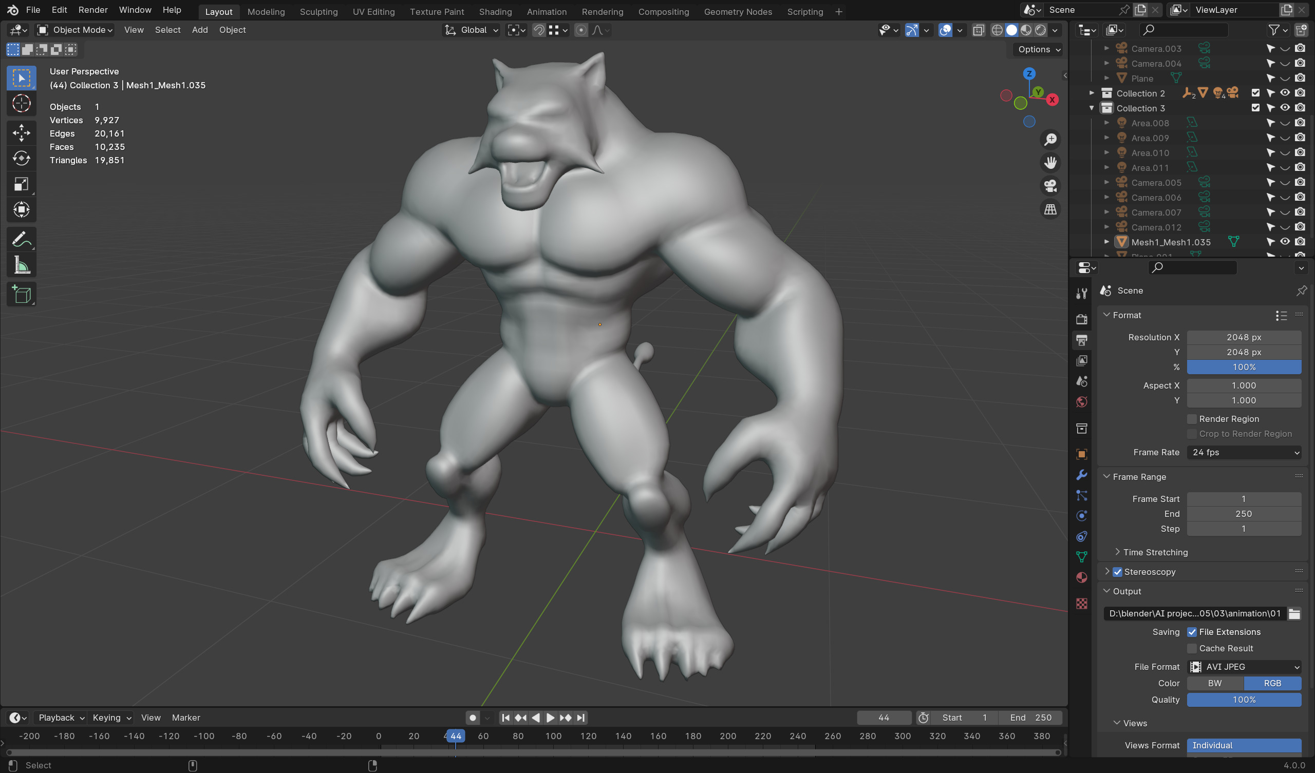 Anthropomorphic Rig-Ready Tiger - Low Poly Game Asset Low-poly 3D model_6