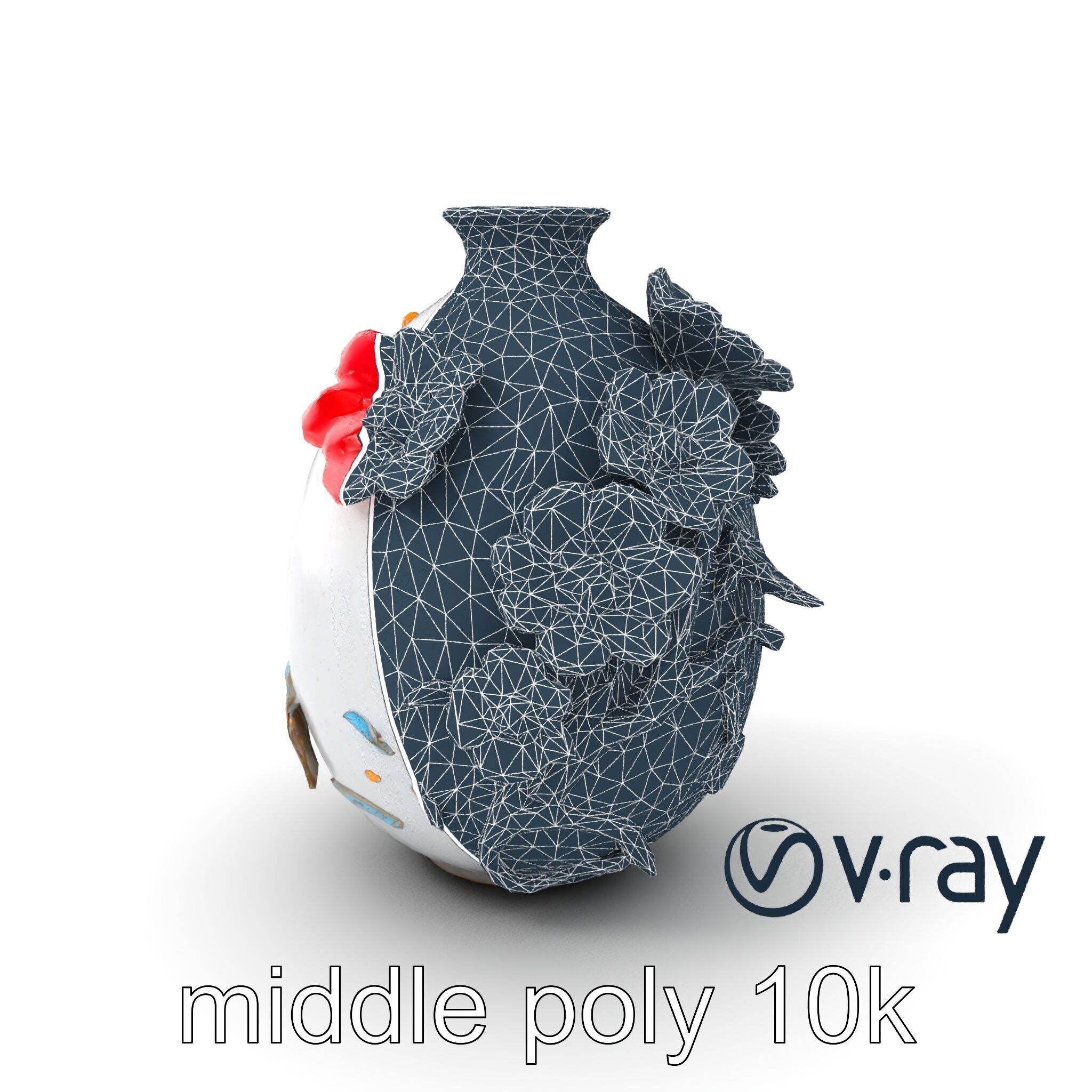 Colorful Blossom Vase Sculptural Art model pack Low-poly 3D model_33