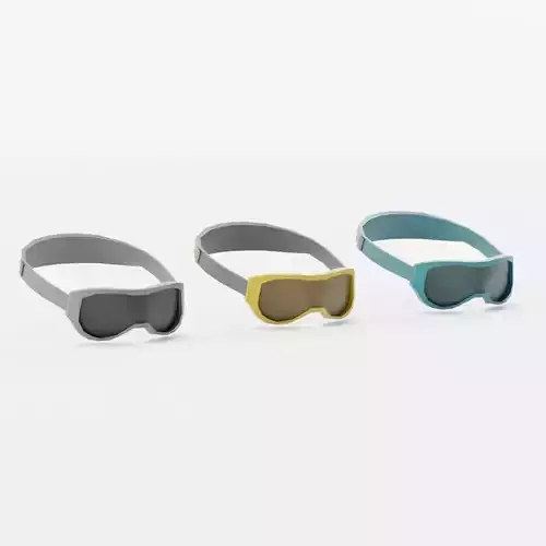 LOW POLY SKI GOGGLES Low-poly 3D model