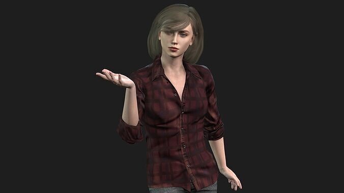 High Quality 3D Teen Girl Character 3D model