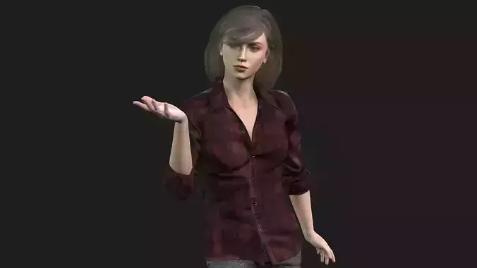 High Quality 3D Teen Girl Character