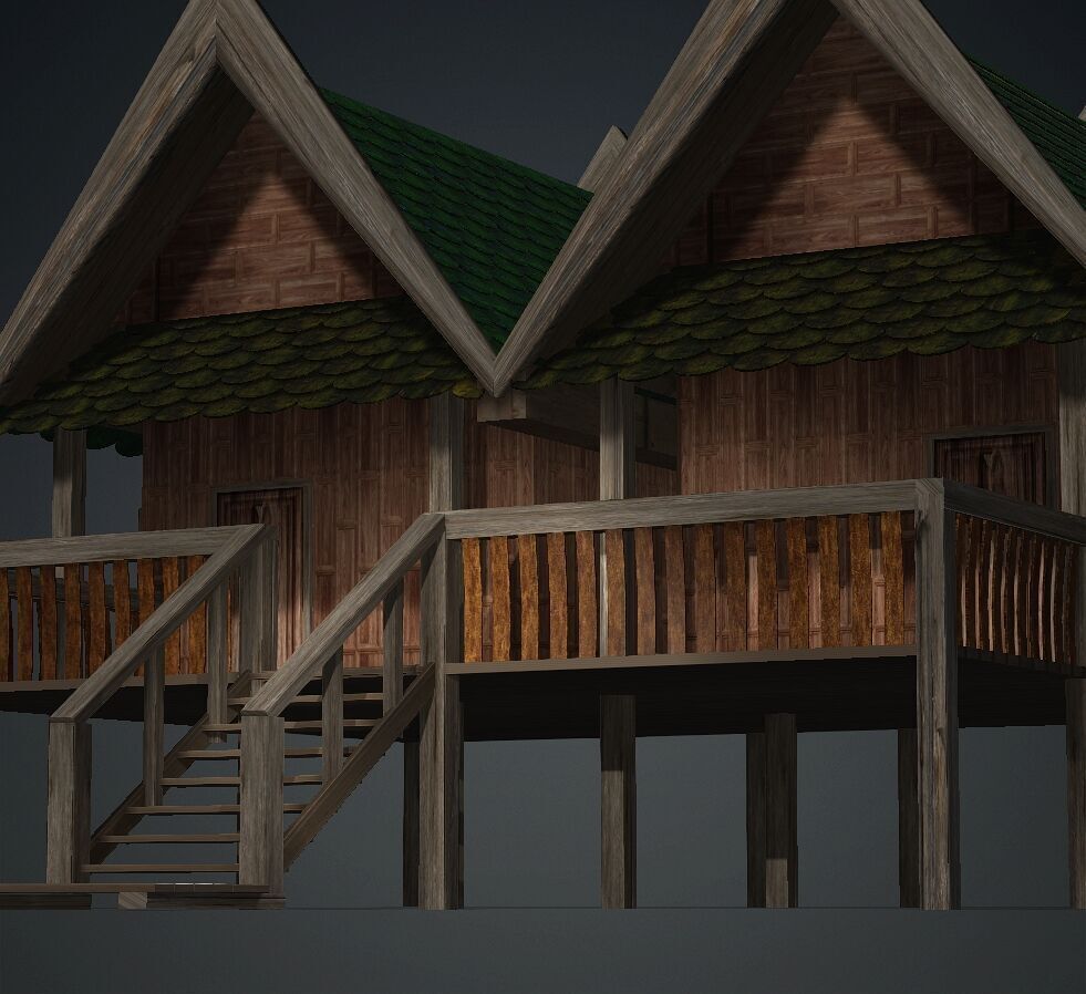 Lanna House Thailand 01 3D model_5