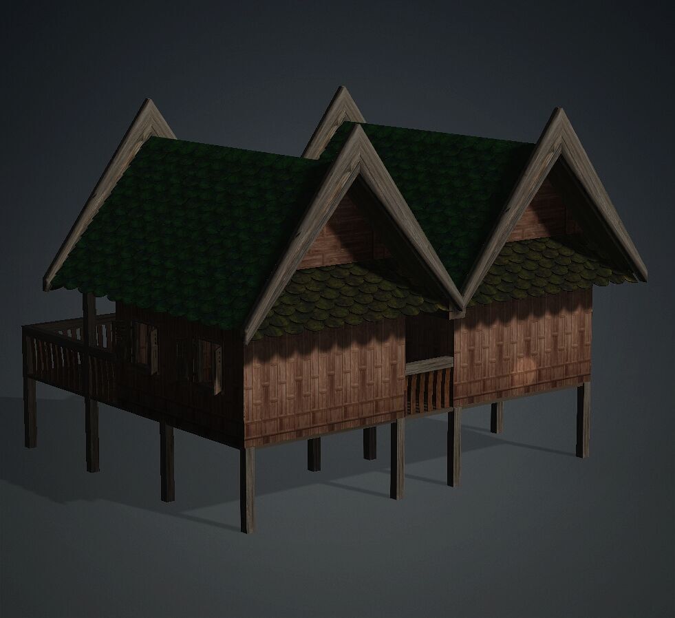 Lanna House Thailand 01 3D model_3