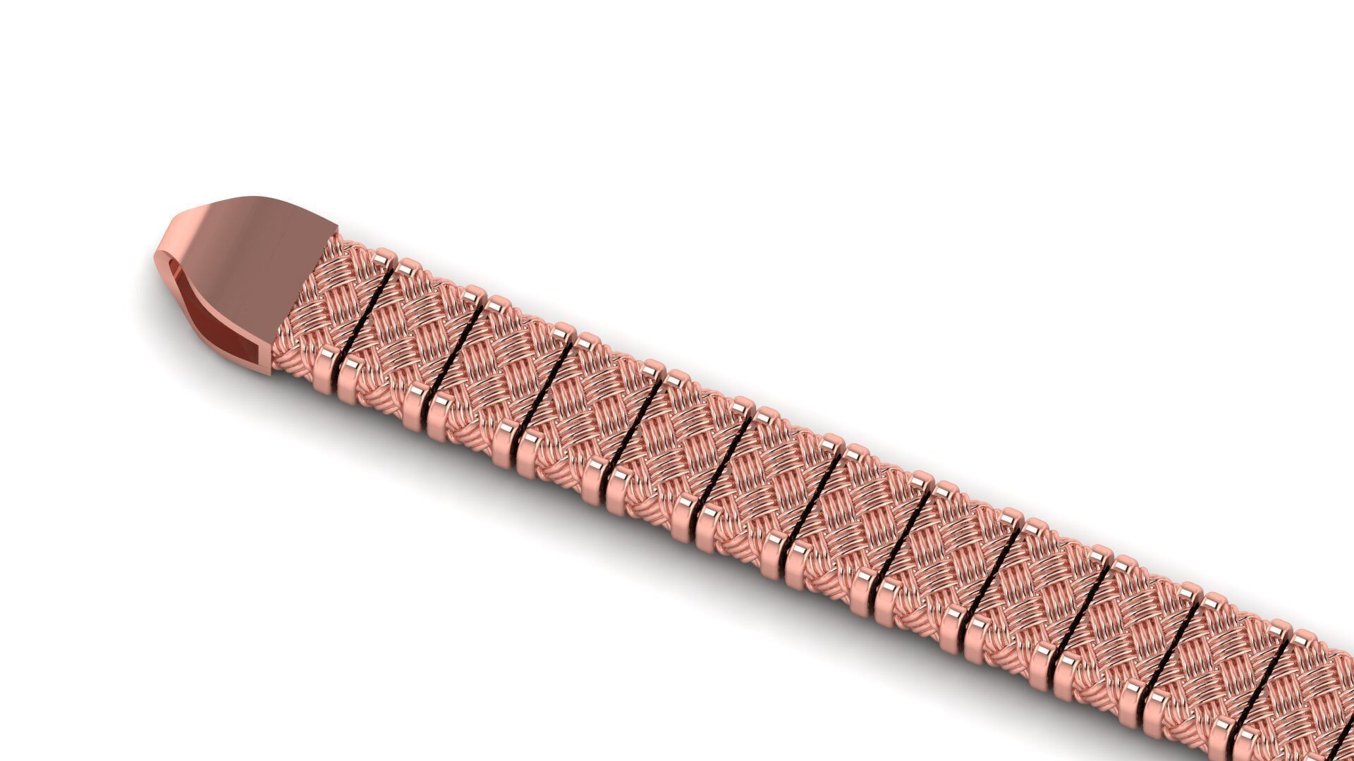 TEXTURE UNISEX BRACELET 3D MODEL STRICK TYPE 3D print model_3