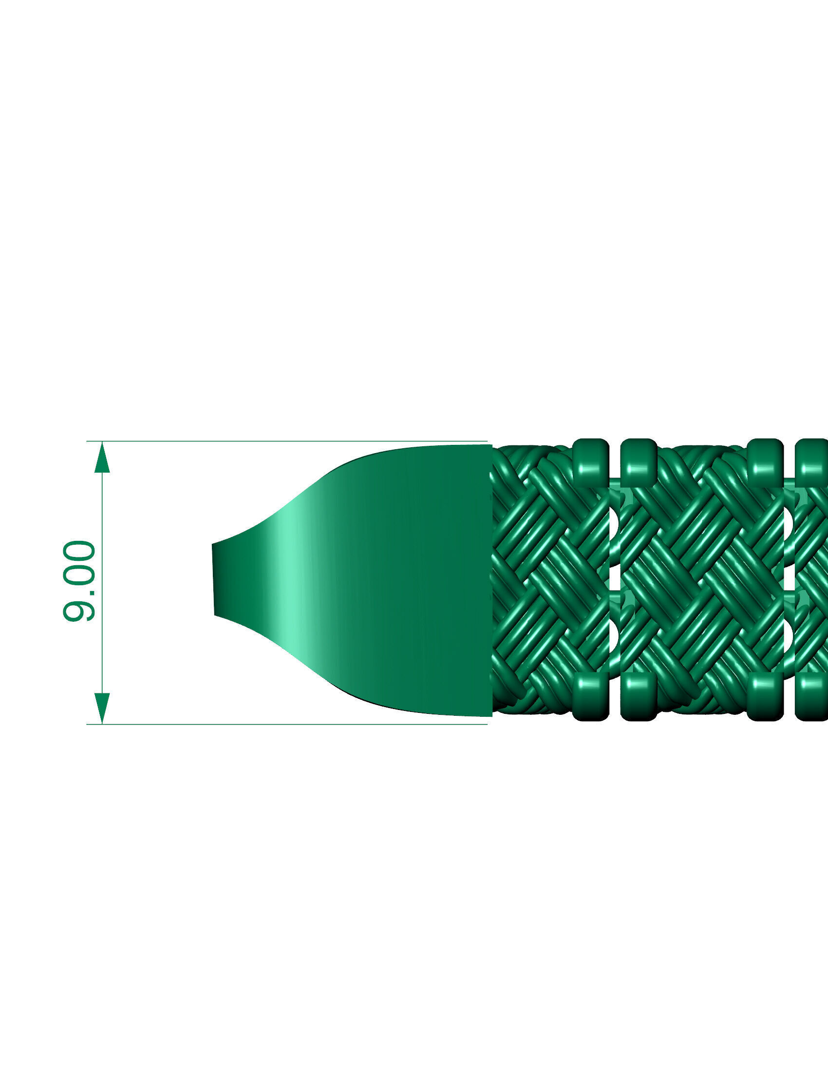 TEXTURE UNISEX BRACELET 3D MODEL STRICK TYPE 3D print model_1