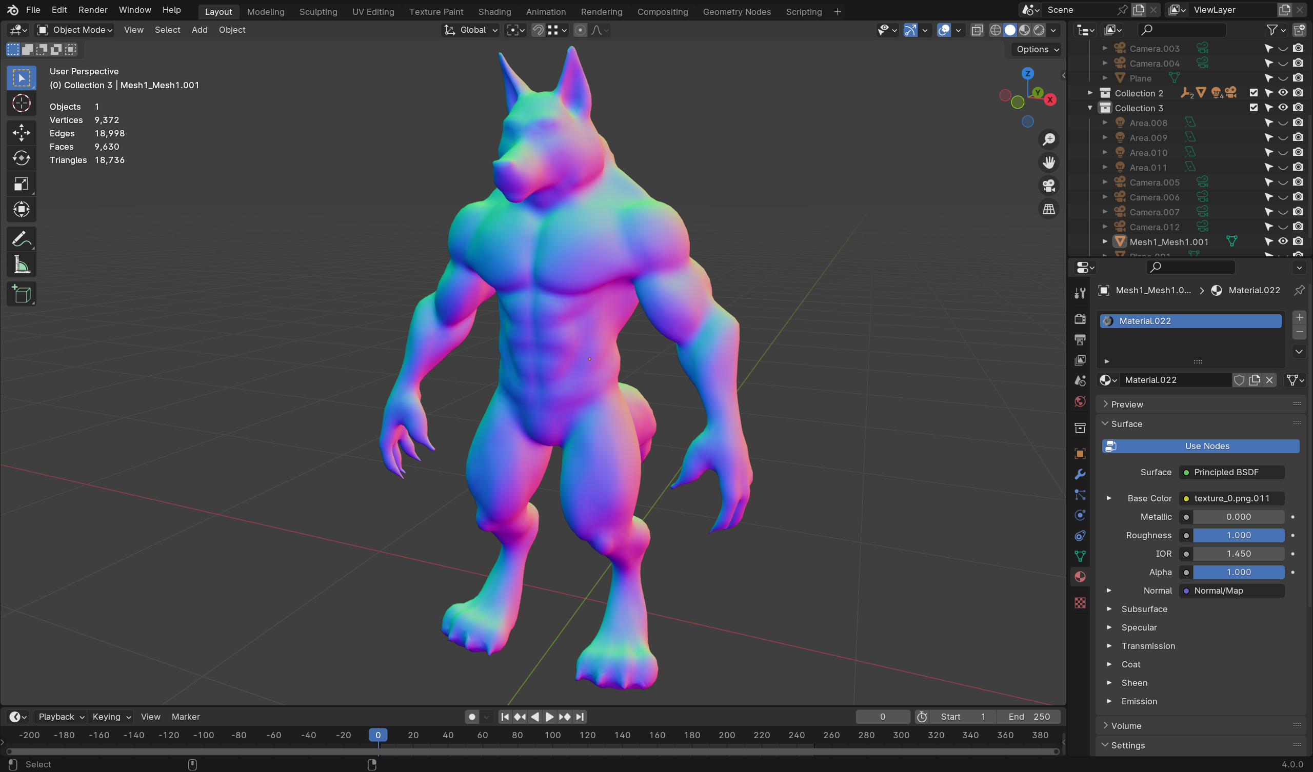 Anthropomorphic Rig-Ready Wolf - Low Poly Game Asset Low-poly 3D model_8
