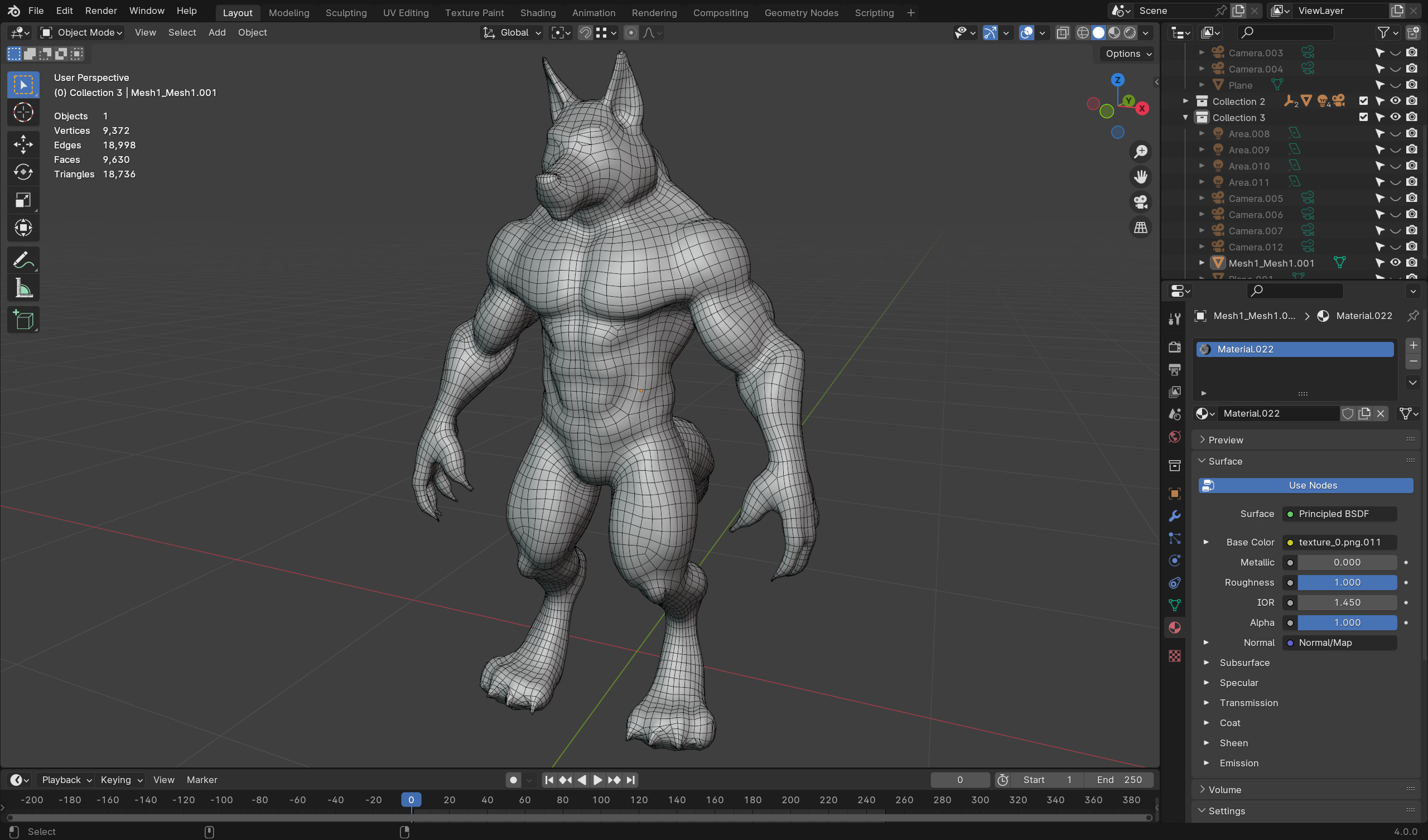 Anthropomorphic Rig-Ready Wolf - Low Poly Game Asset Low-poly 3D model_7