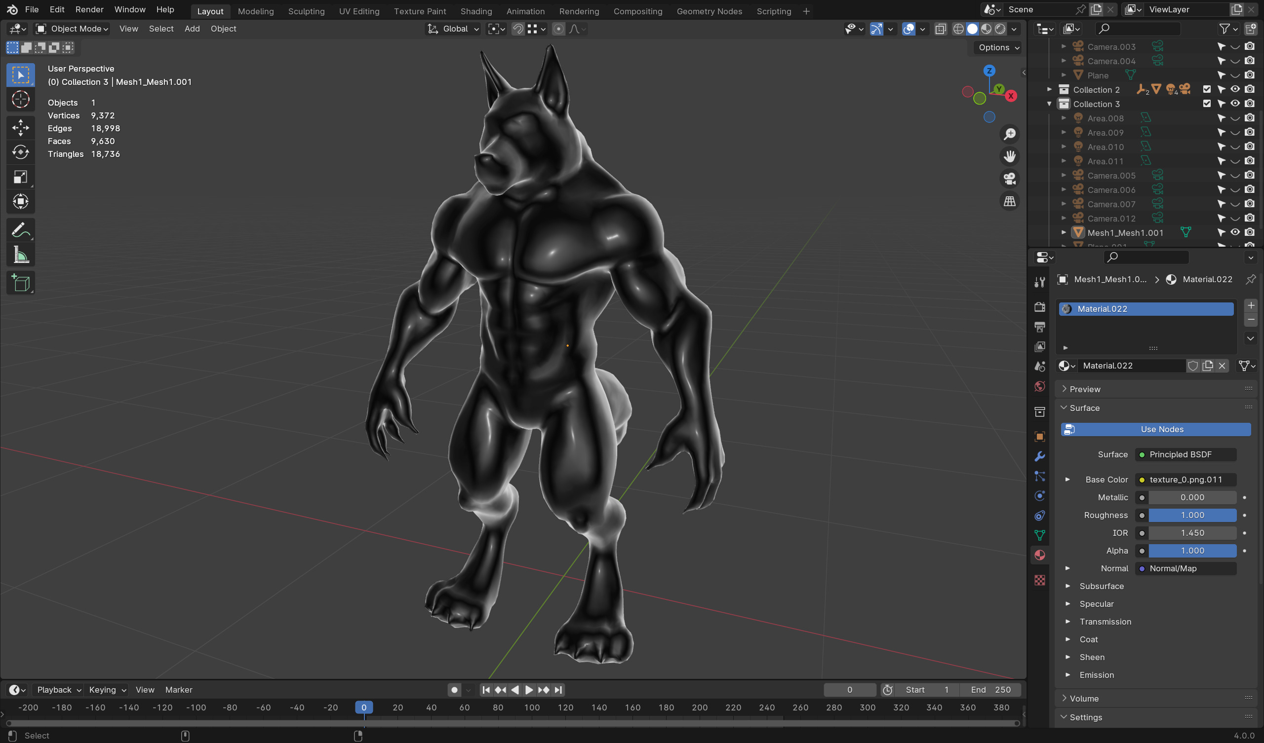 Anthropomorphic Rig-Ready Wolf - Low Poly Game Asset Low-poly 3D model_9
