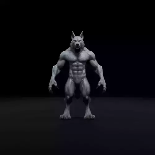 Anthropomorphic Rig-Ready Wolf - Low Poly Game Asset Low-poly 3D model