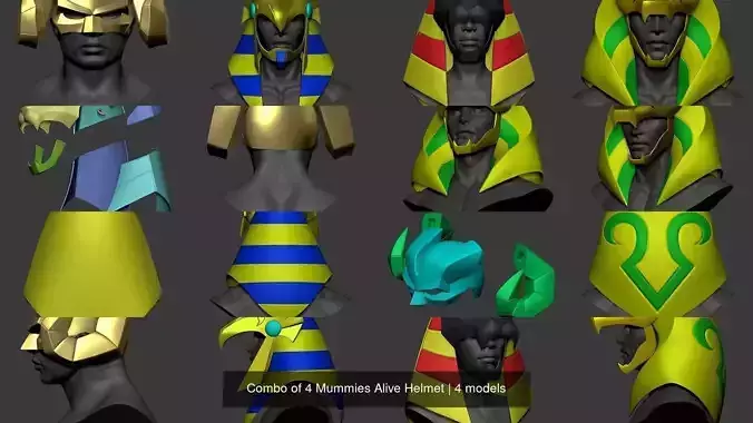 Combo of 4 Mummies Alive Helmet