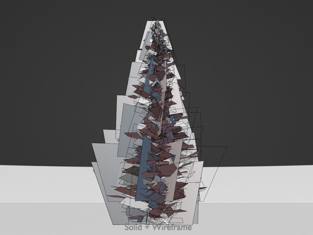 Taxus baccata summer 5000mm Low-poly 3D model_9