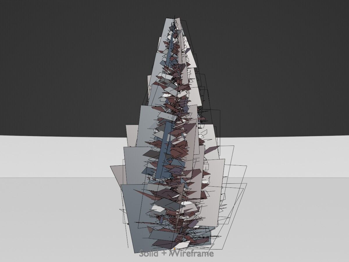 Taxus baccata summer 5000mm Low-poly 3D model_11
