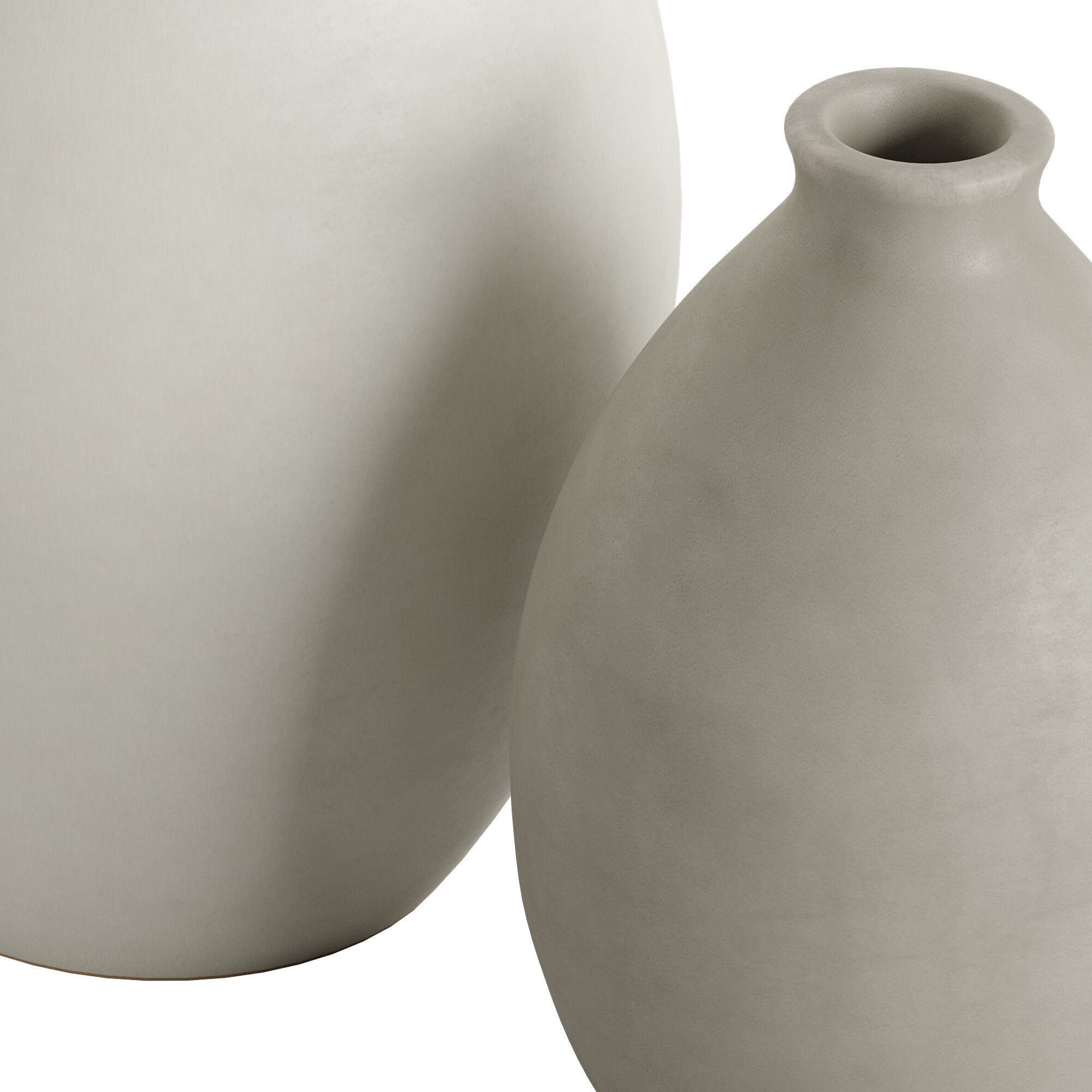 Matte Teardrop Vase Set Of 3 3D model_3