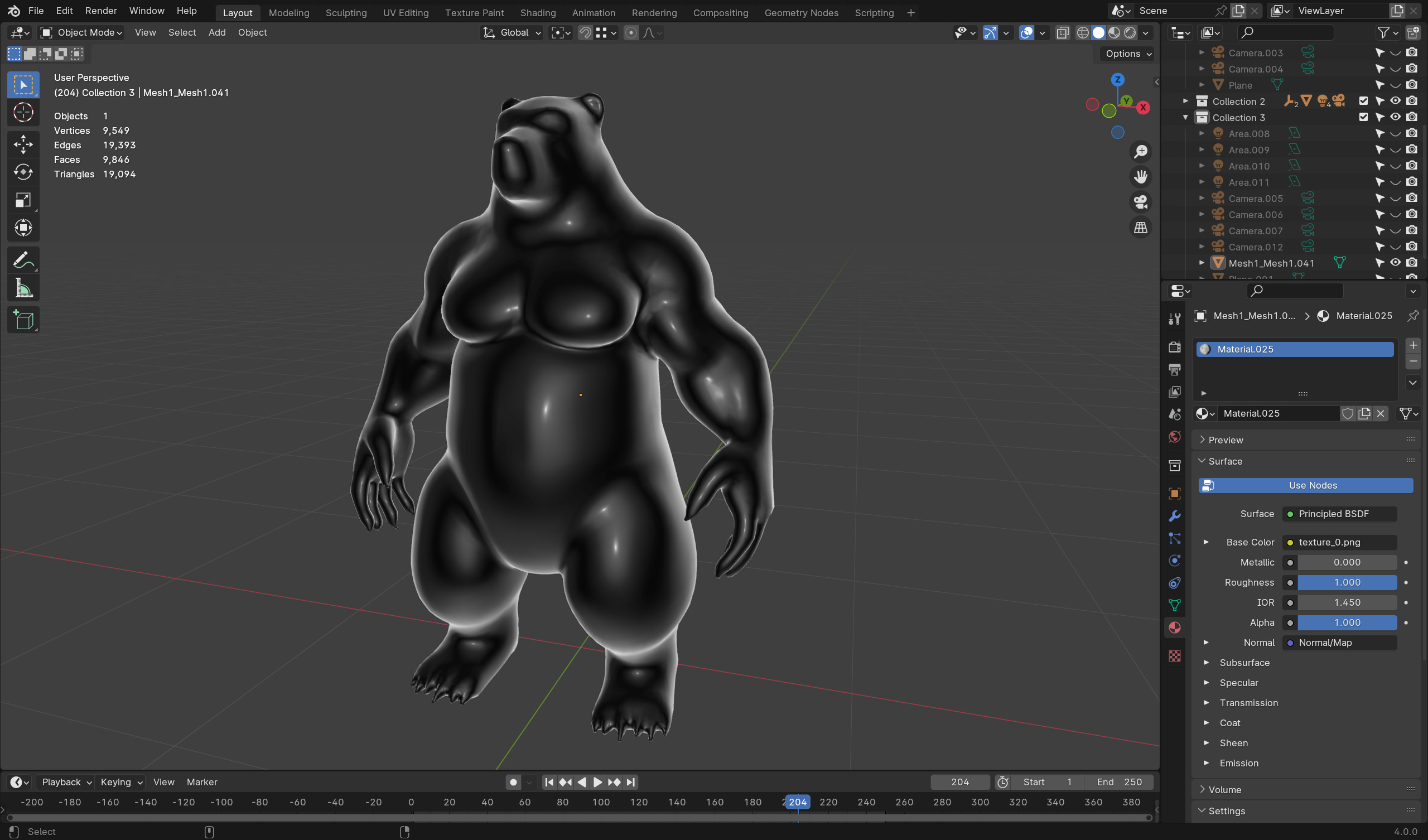 Anthropomorphic Rig-Ready Polar Bear - Low Poly Asset Low-poly 3D model_9
