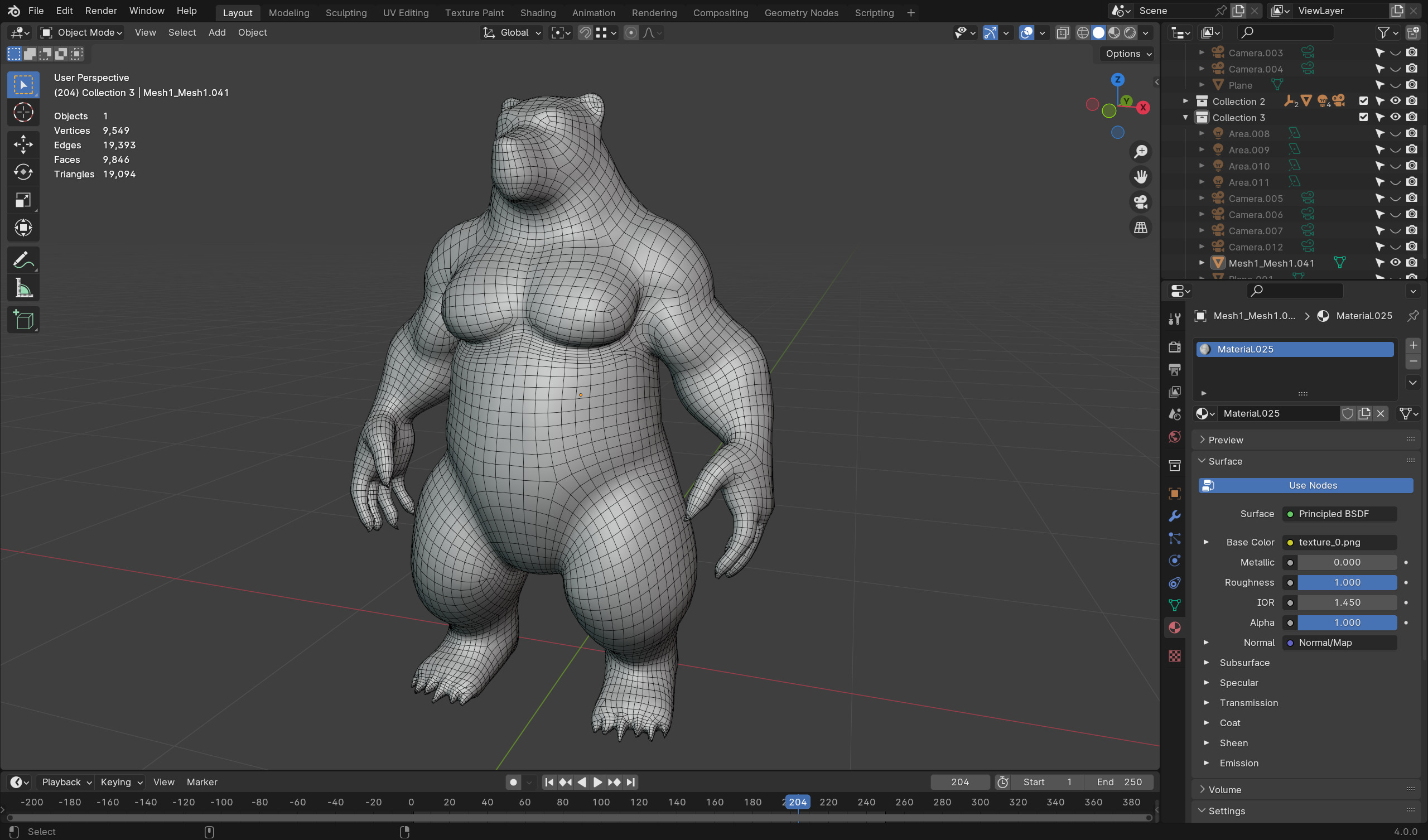 Anthropomorphic Rig-Ready Polar Bear - Low Poly Asset Low-poly 3D model_7