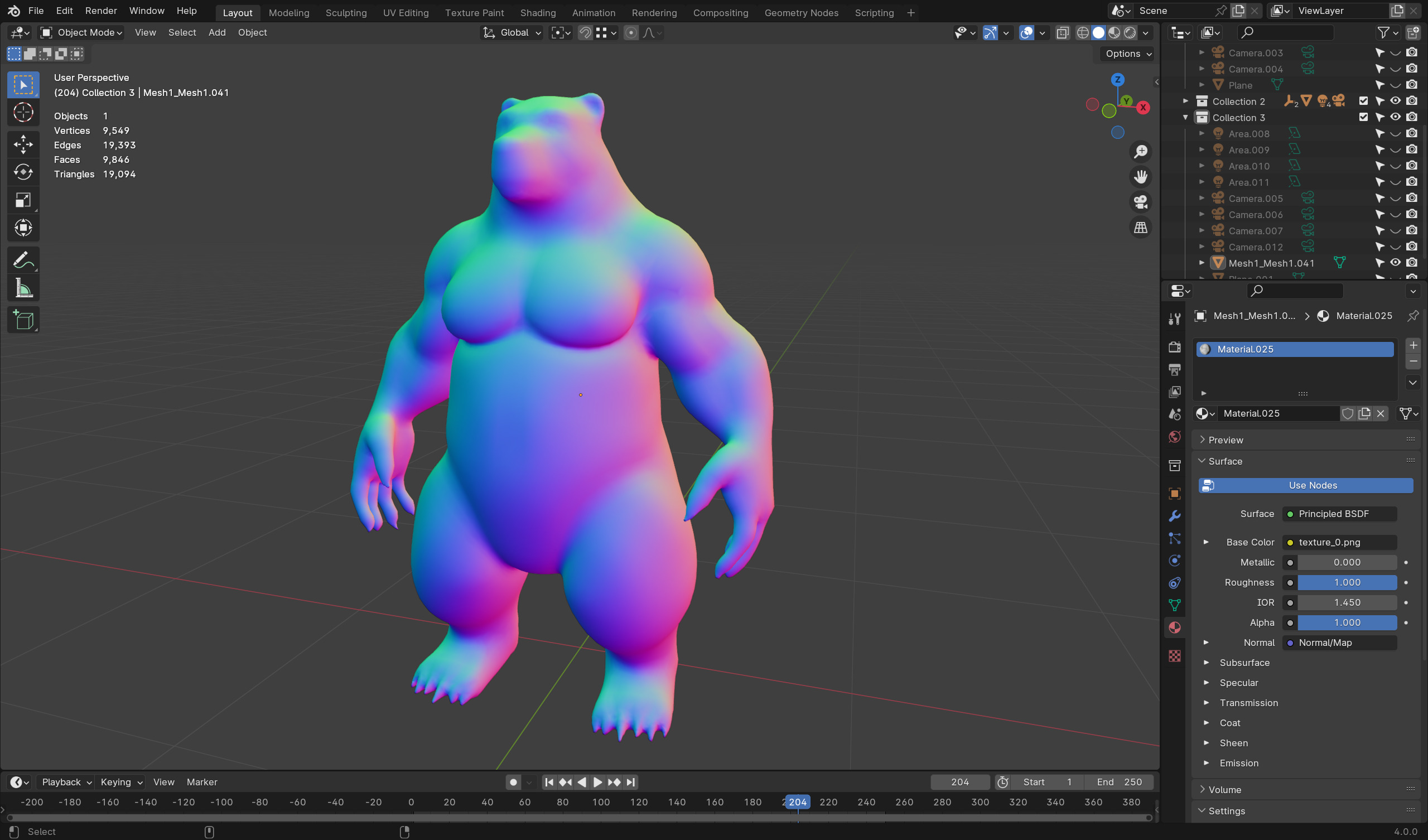 Anthropomorphic Rig-Ready Polar Bear - Low Poly Asset Low-poly 3D model_8