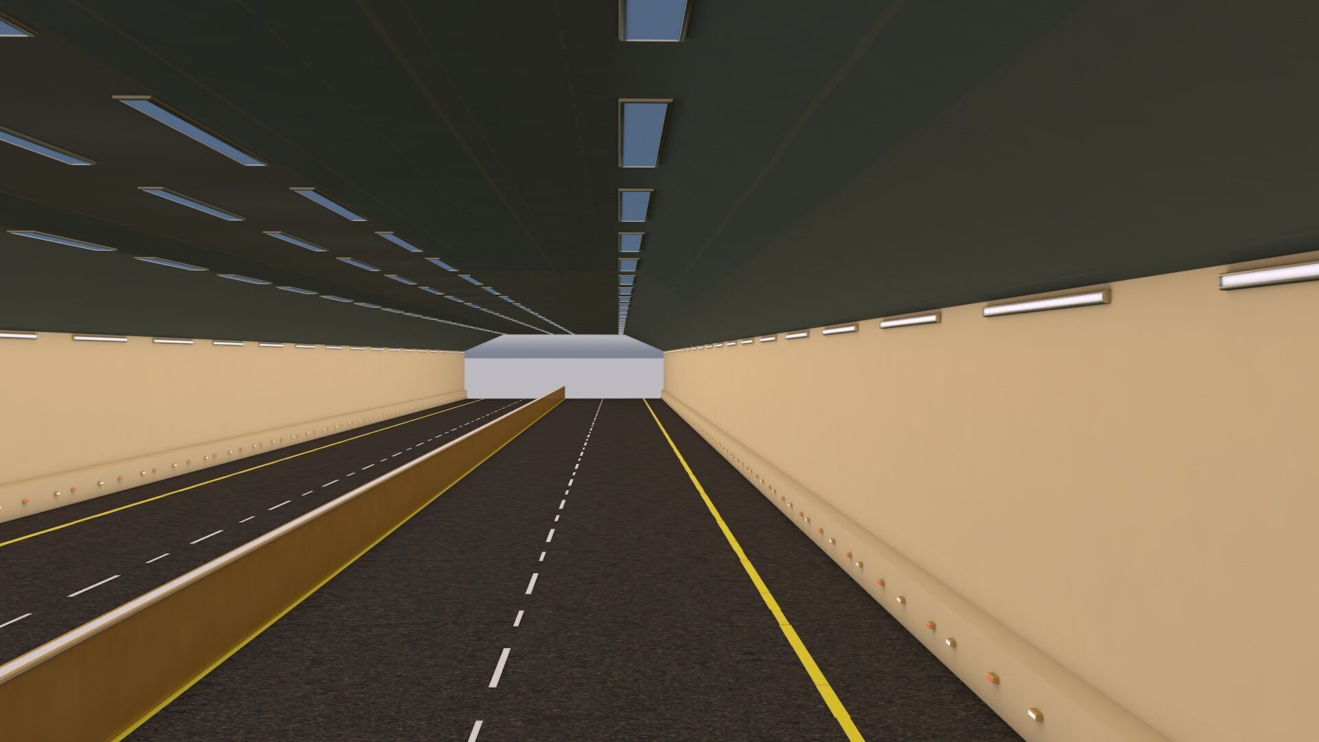 Road Tunnel 2 Low-poly 3D model_5