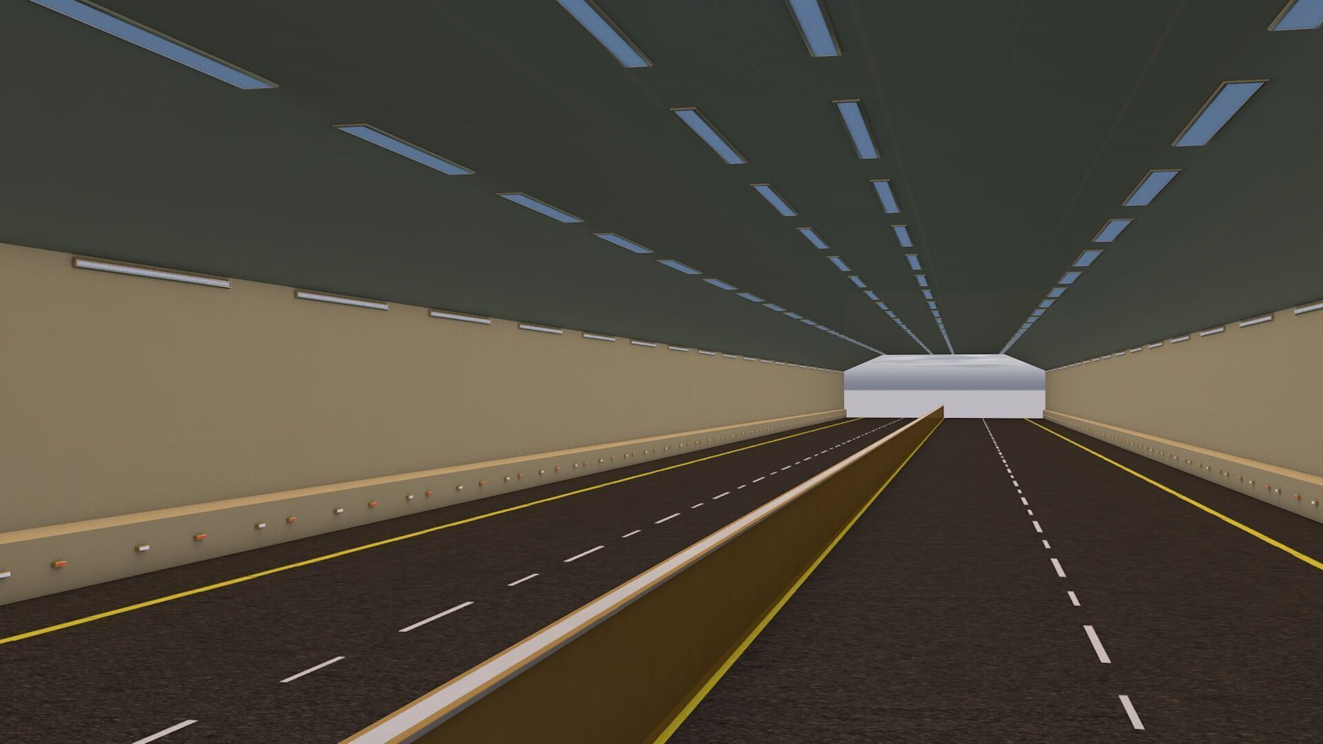 Road Tunnel 2 Low-poly 3D model_1