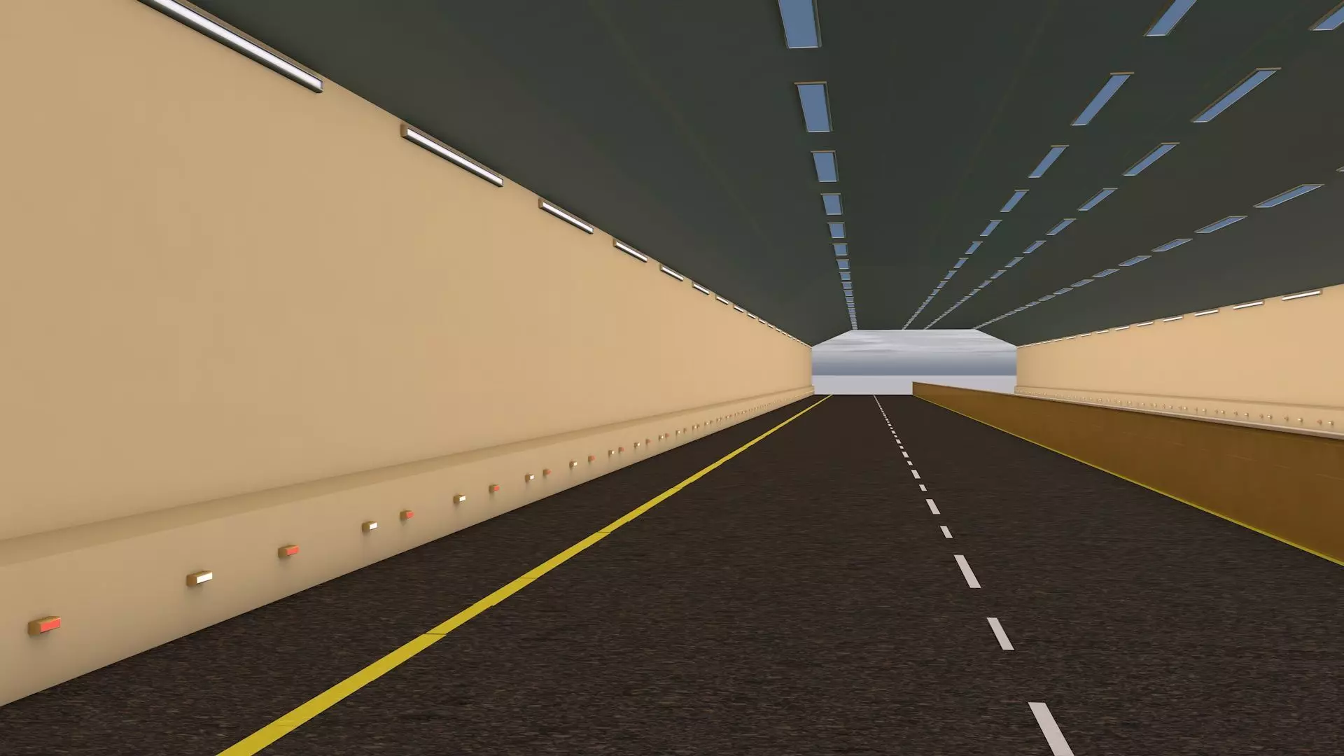 Road Tunnel 2 Low-poly 3D model_0