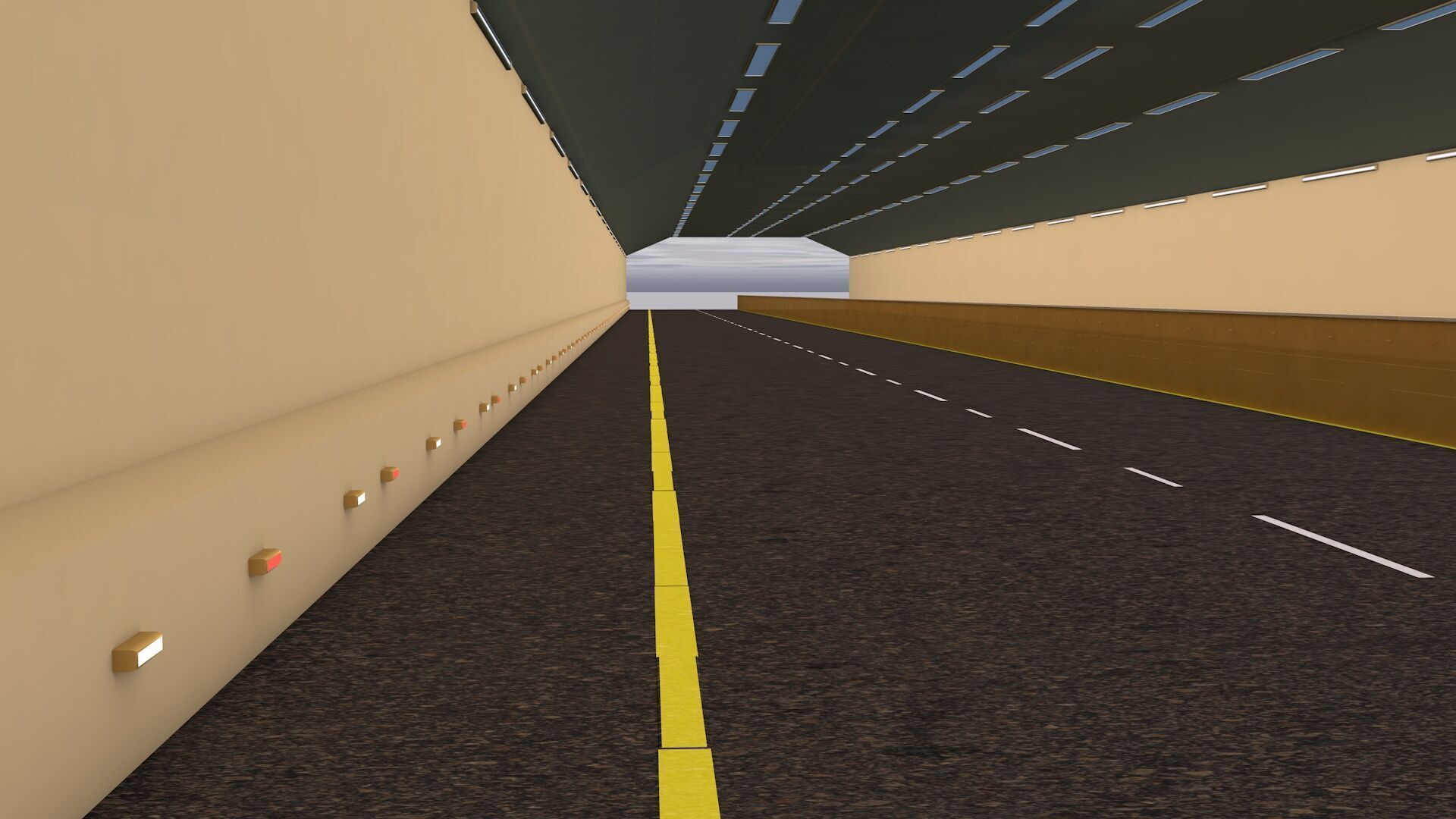 Road Tunnel 2 Low-poly 3D model_3
