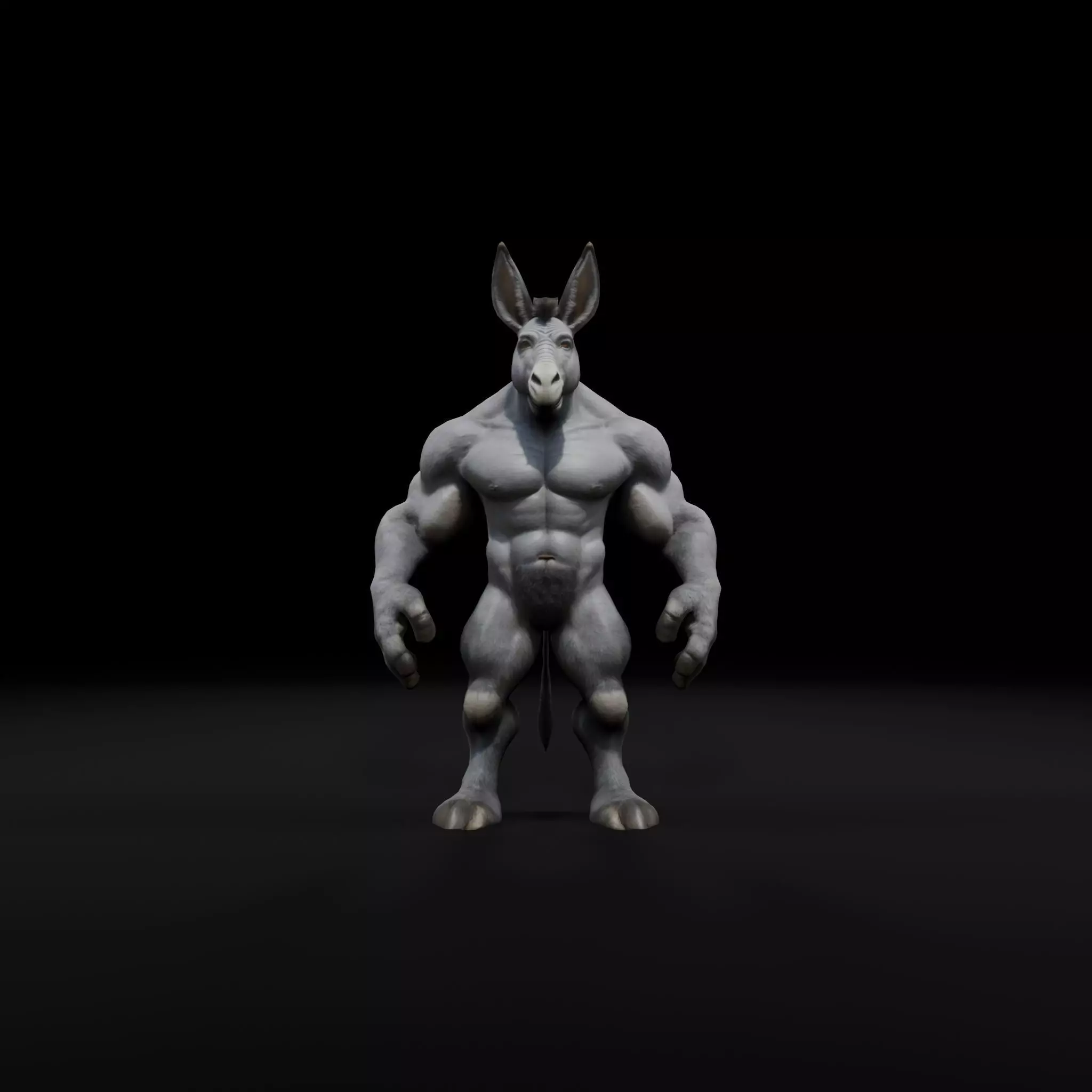 Anthropomorphic Rig-Ready Donkey - Low Poly Asset Low-poly 3D model