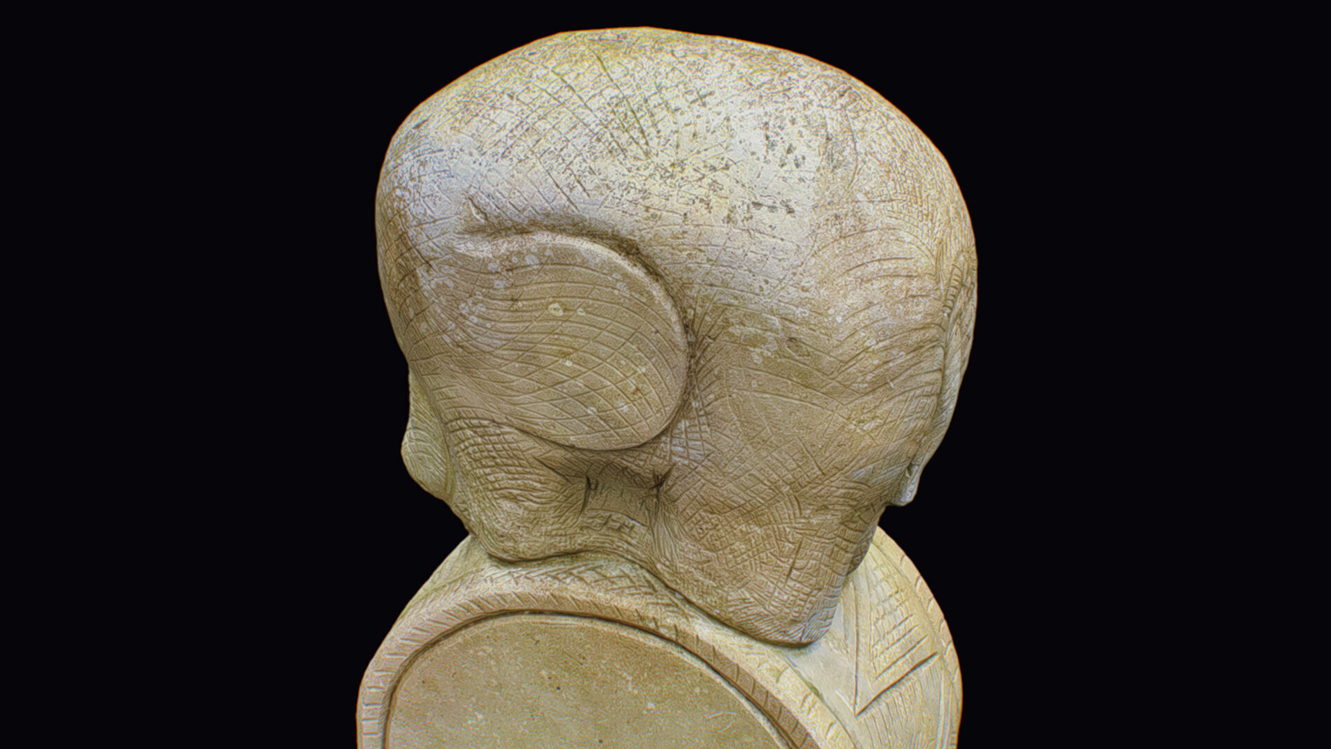 Stone Mythical Circus Elephant Statue Art Animal Sculpture 3D model_16