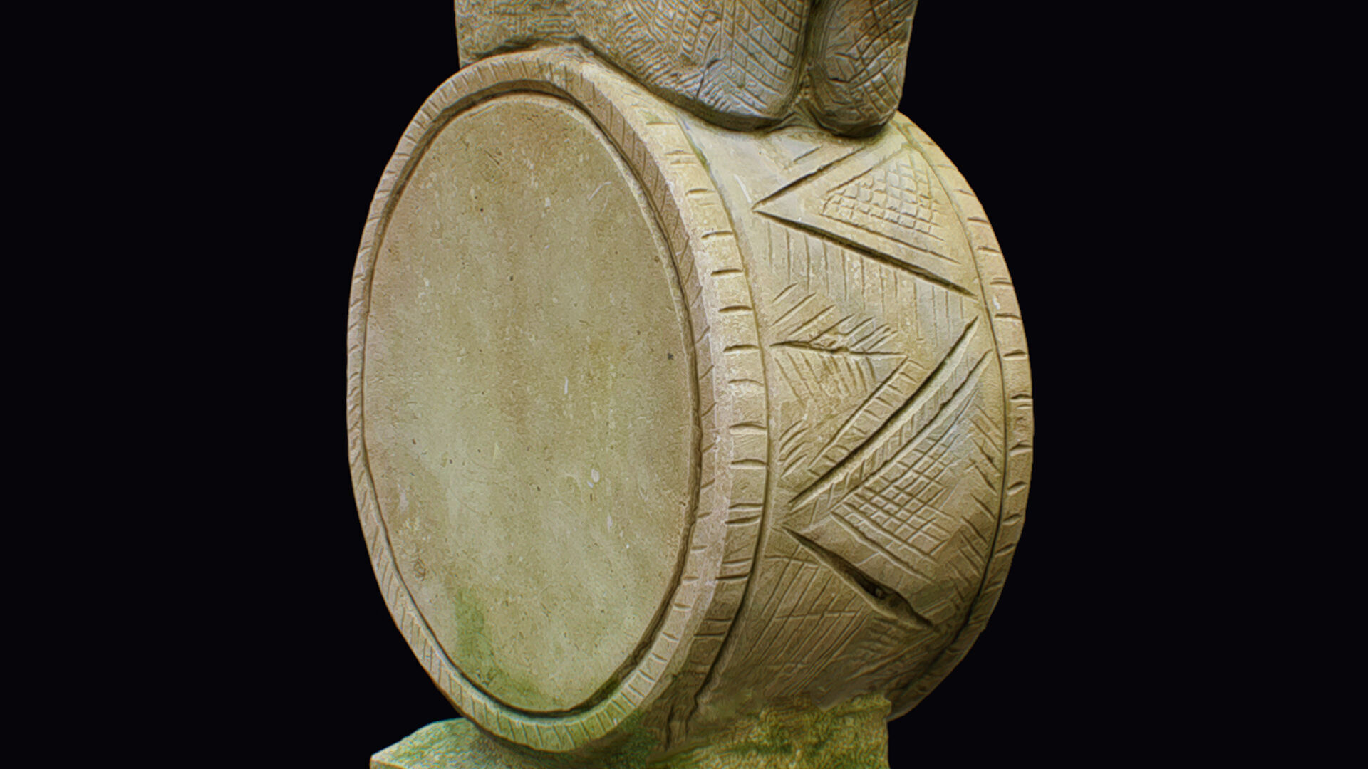 Stone Mythical Circus Elephant Statue Art Animal Sculpture 3D model_17