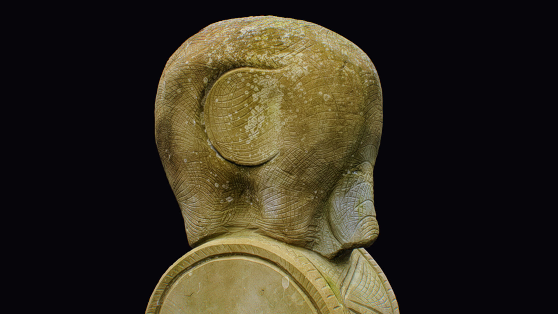 Stone Mythical Circus Elephant Statue Art Animal Sculpture 3D model_15