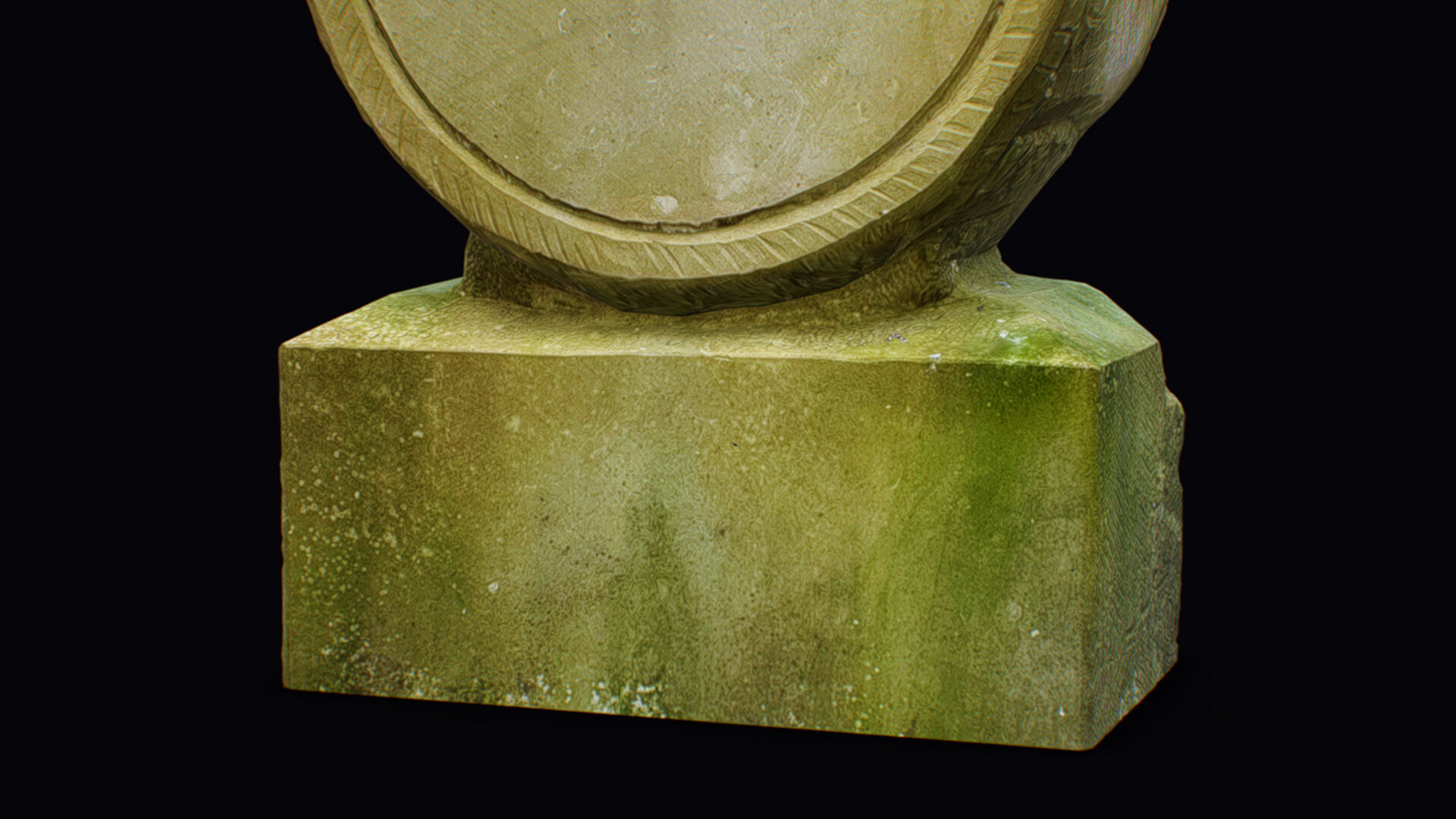 Stone Mythical Circus Elephant Statue Art Animal Sculpture 3D model_20