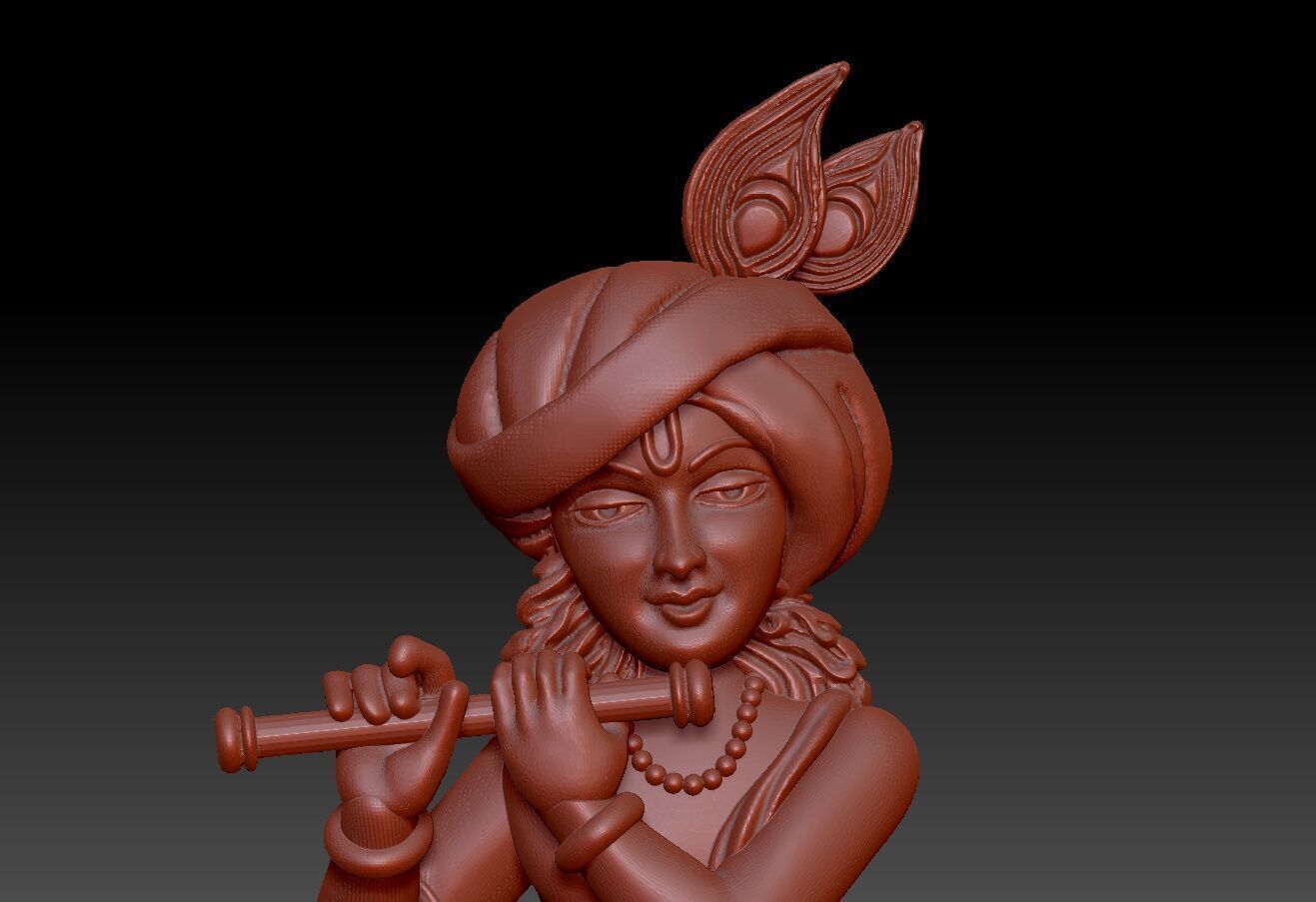 LORD KRISHNA PENDENT 3D print model_1