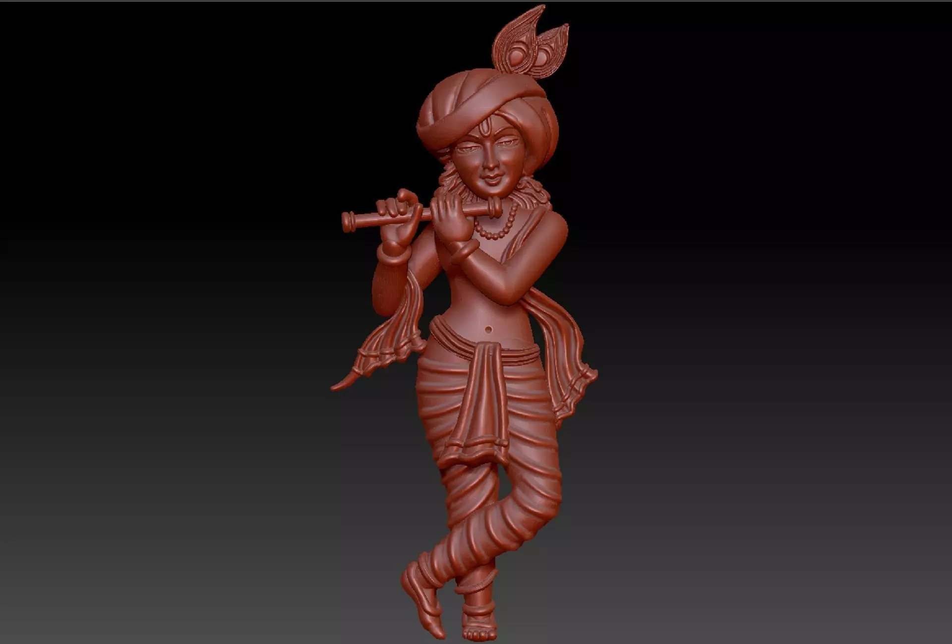 LORD KRISHNA PENDENT 3D print model_0