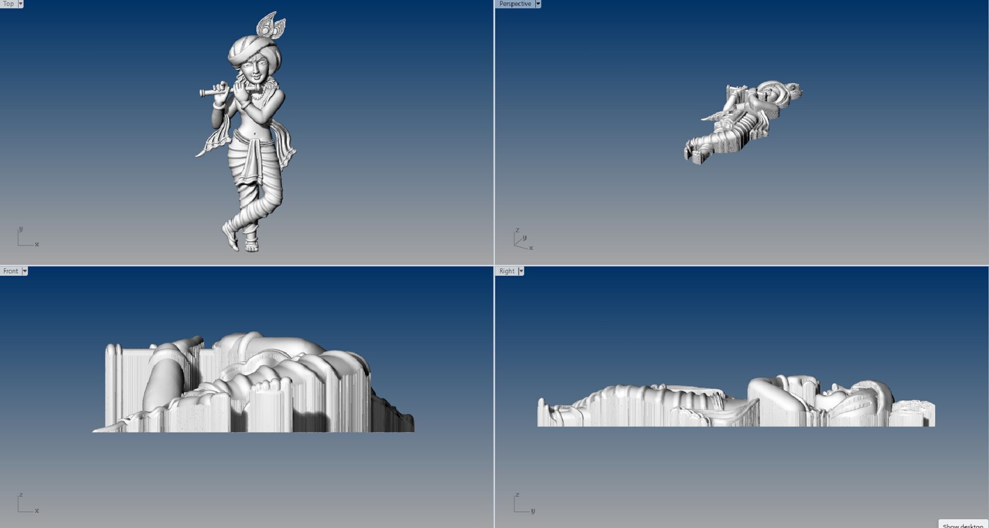 LORD KRISHNA PENDENT 3D print model_8