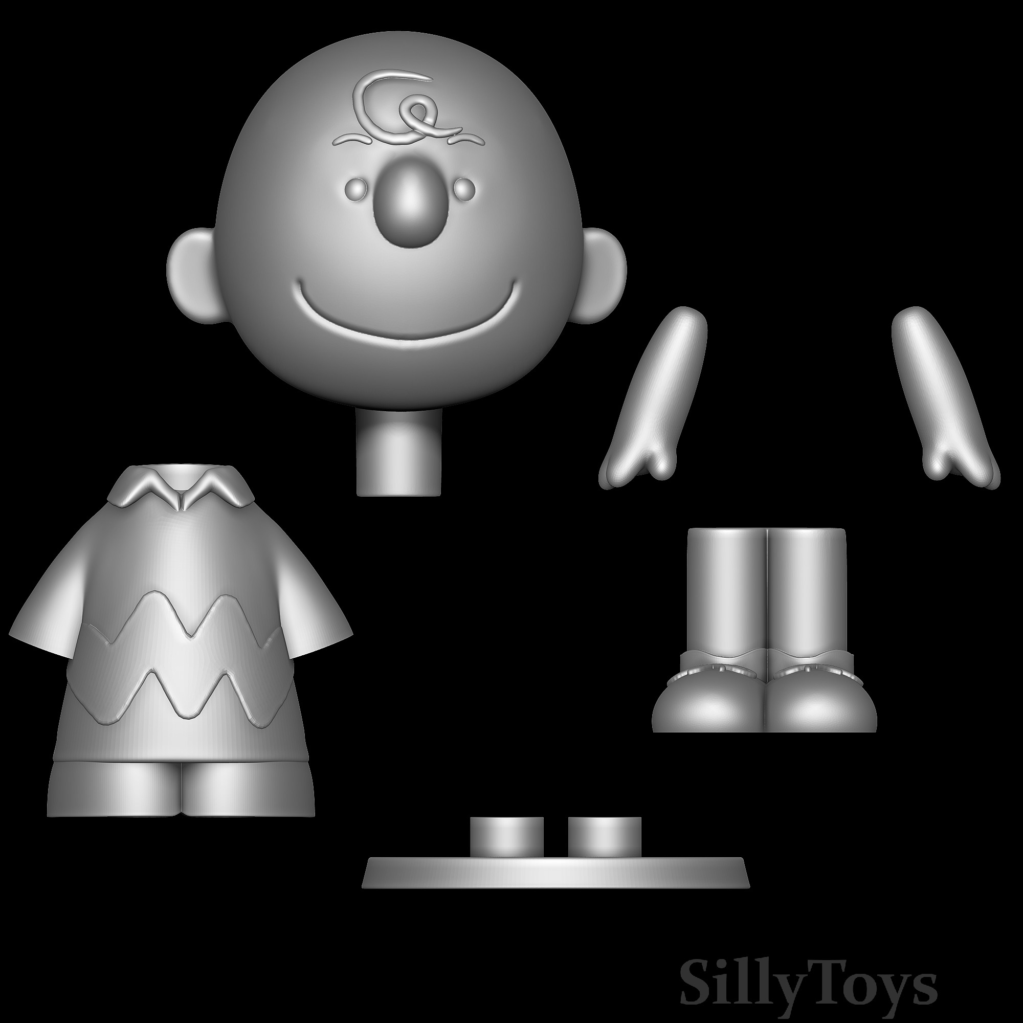 Charlie Brown - Peanuts 3D print model_5