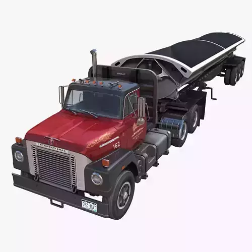 International Fleetstar side dump trailer