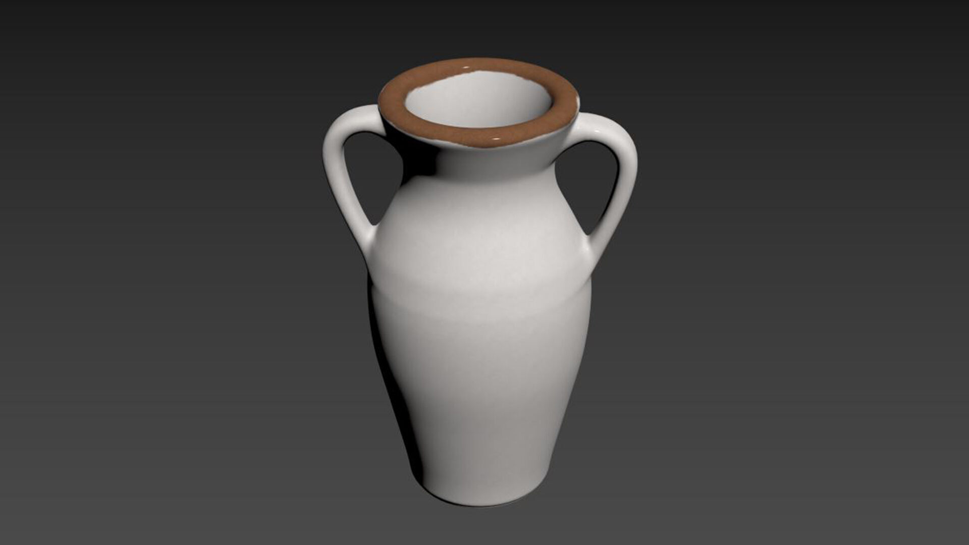 Natural Rimmed white Vase 3D model_6