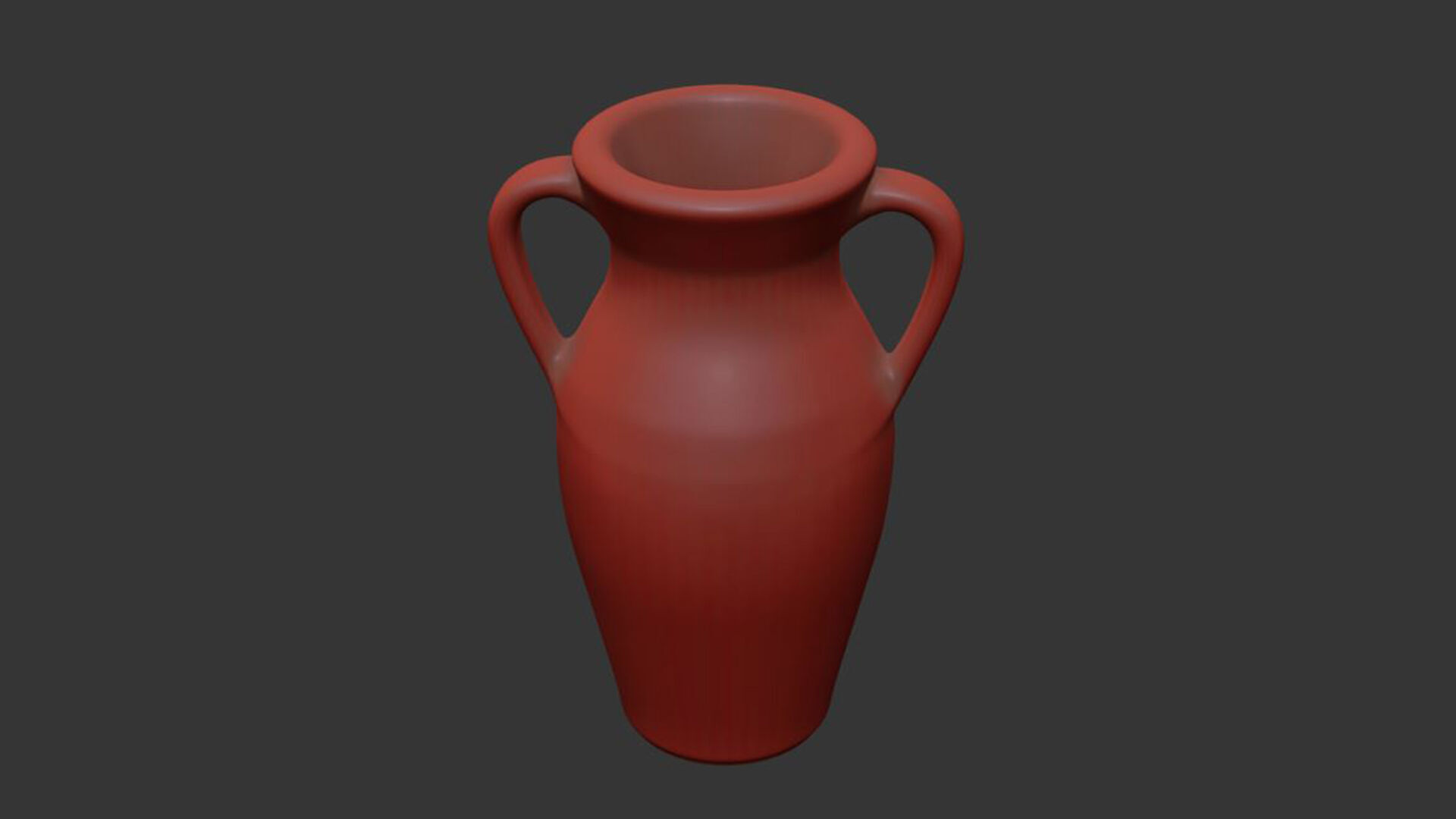 Natural Rimmed white Vase 3D model_7