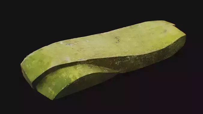 Old Stone Bench Covered Moss Concrete Slab Decorative