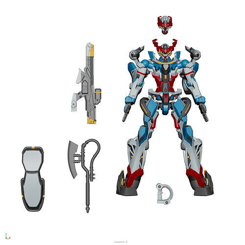 Gundam GQuuuuuuX 3DModel NoRig NoTexture   Low-poly 3D model