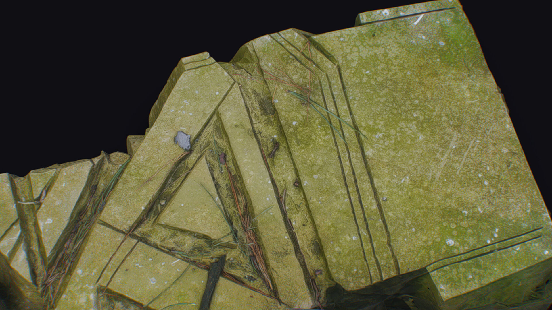 Stone Statue Pillar Mythical Abstract Art Sculpture Georgia 3D model_18