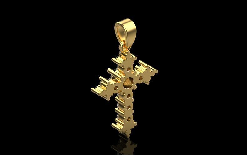 Cross Pendant 7155 3D print model_2